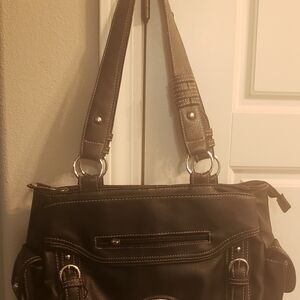 Rossetti Women's Black Shoulder Leather Strap Bag 100% Man Made Material